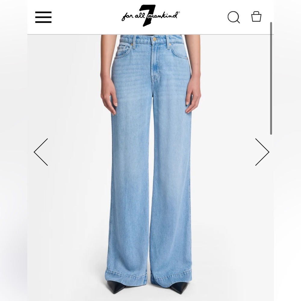 7 for all mankind tailorless denim lustre modern dojo wide leg jeans